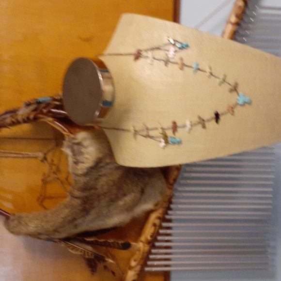 Sale! Vintage southwest style, handcrafted fetish necklace and earrings set! - Picture 2 of 4